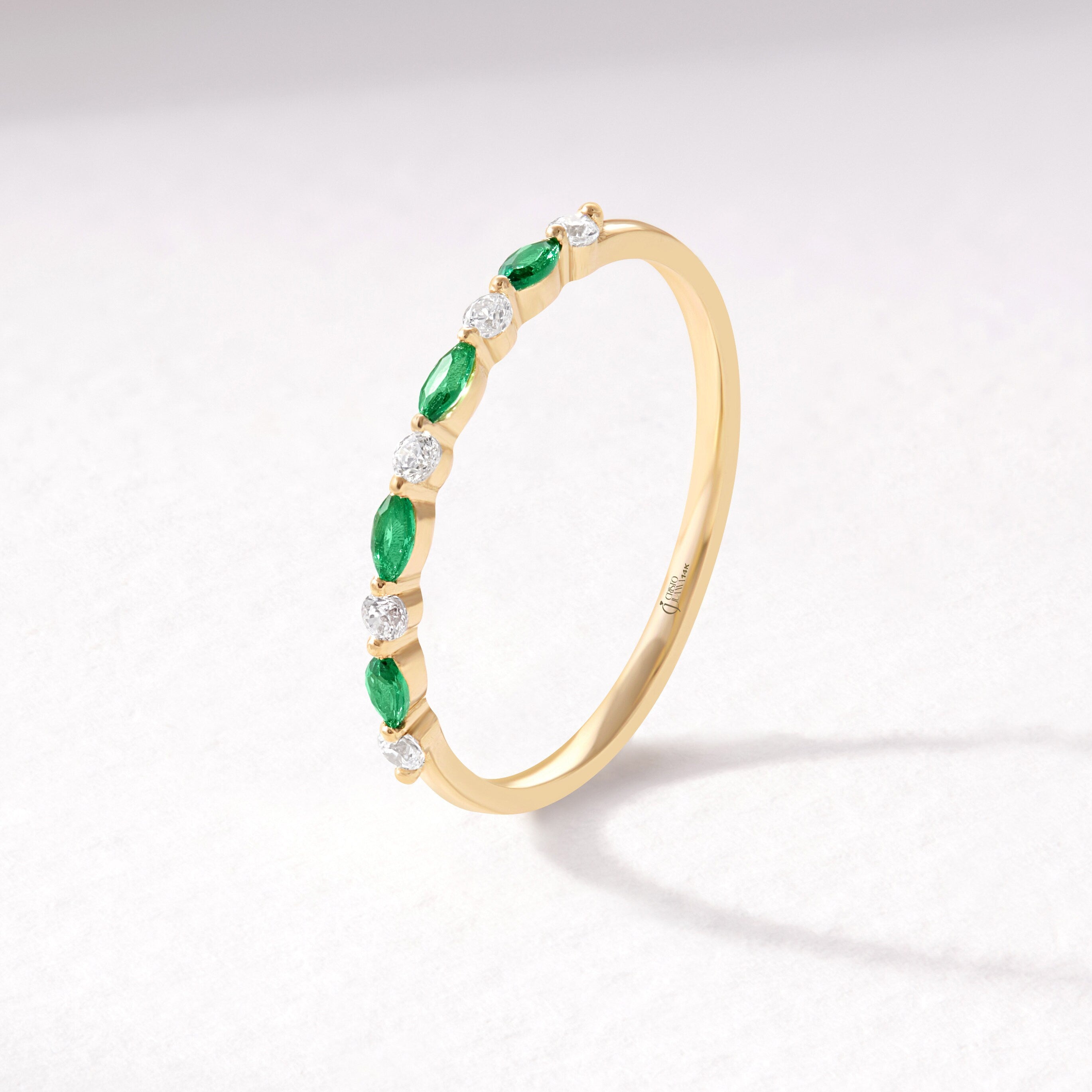 π Marquise Emerald & Round Diamond Eternity Band β 14K Solid Gold Wedding Ring π
A stunning blend of elegance and symbolism, this Marquise Emerald and Round Diamond Eternity Band is crafted in solid gold and designed to shine for a lifetime. Featuring vibrant green marquise-cut stones alternating with brilliant round diamonds or moissanite, this ring offers a perfect balance of color and sparkle.
Whether worn as a wedding band, stacking ring, or anniversary gift,