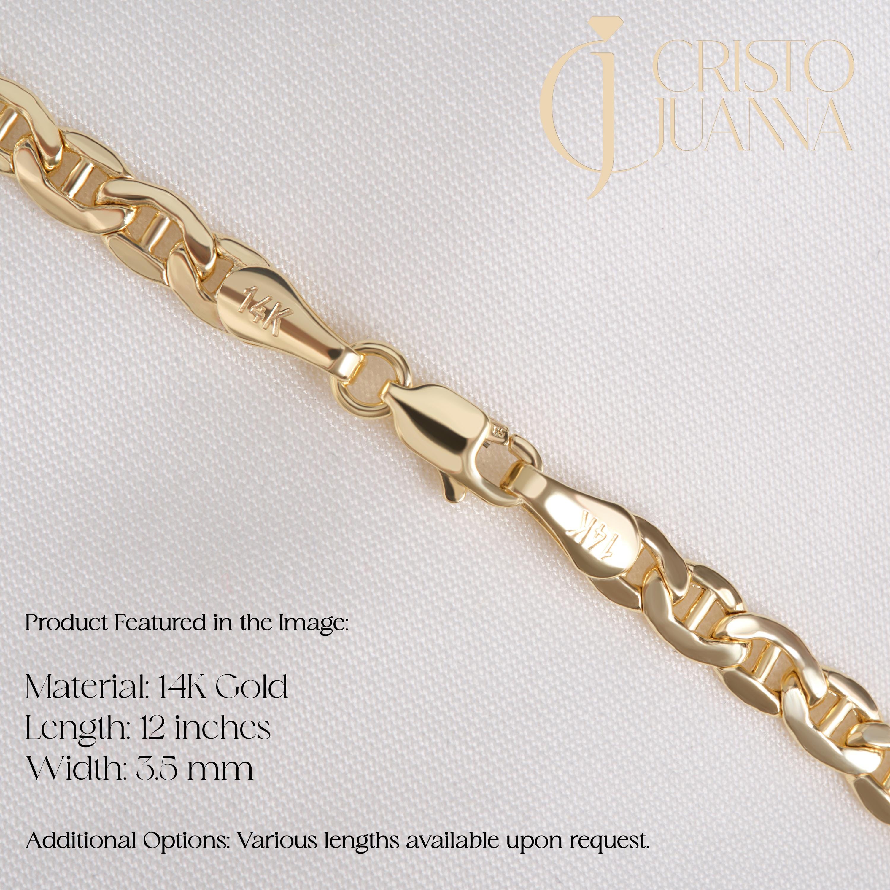 Anchor Chain Necklace β 14K Solid Yellow Gold Mariner Chain πβ
A timeless essential, this flat anchor chain necklace is crafted from genuine 14K solid gold for everyday elegance and strength. Its 3.5 mm width creates the perfect balance between minimal and statement, making it ideal for layering or wearing solo. A refined design that speaks of sophistication, style, and confidence.