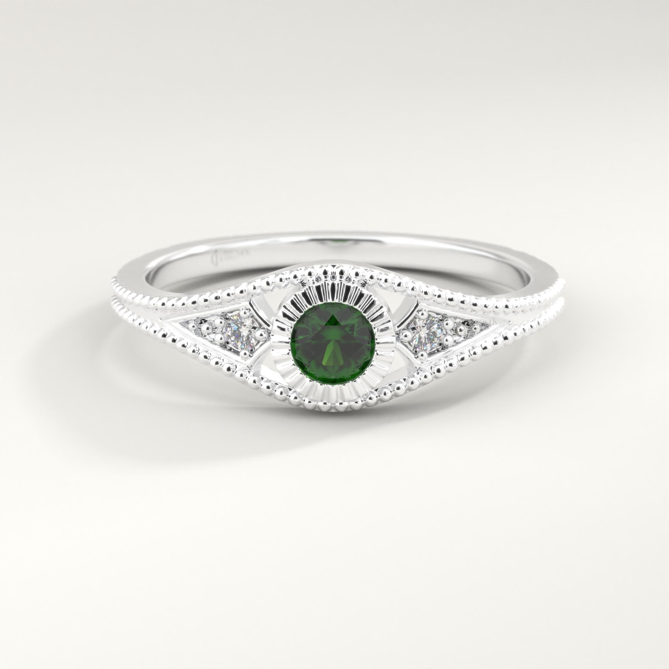 Timeless in form and refined in detail, this emerald wedding ring is elevated by side diamond rings and a sculptural split shank ring 14k silhouette. Designed as a personalized present with birthstone artdeco inspiration, it bridges elegance and emotion. From emerald engagement to vintage braided band, every element speaks intention.