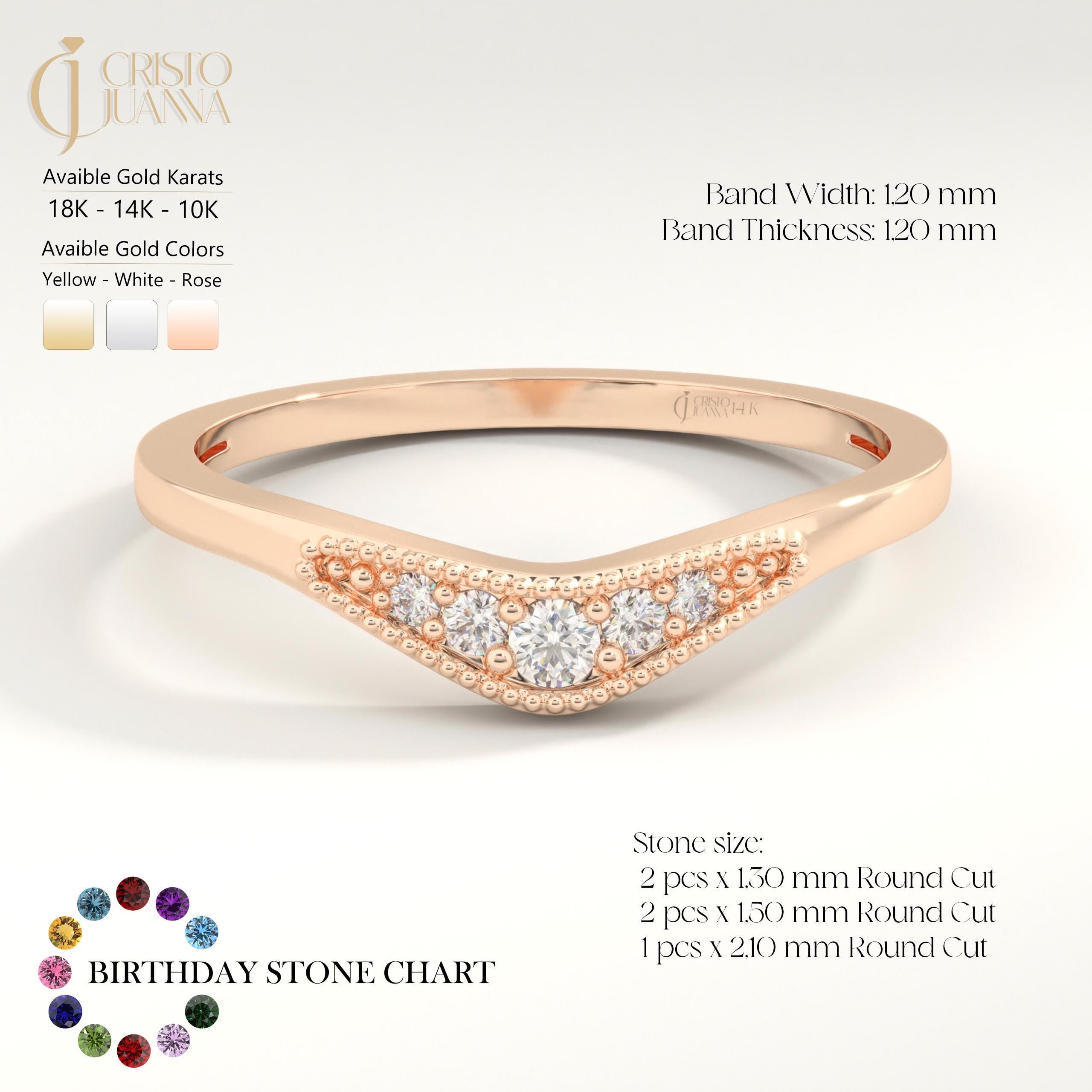 Curved Pave Diamond Wedding Ring â 14K Solid Gold V Shape Chevron Band đâ¨
This minimalist curved band features a graceful wave design with sparkling diamonds. Perfect as a wedding band, engagement ring enhancer, or a chic stackable ring for everyday elegance.