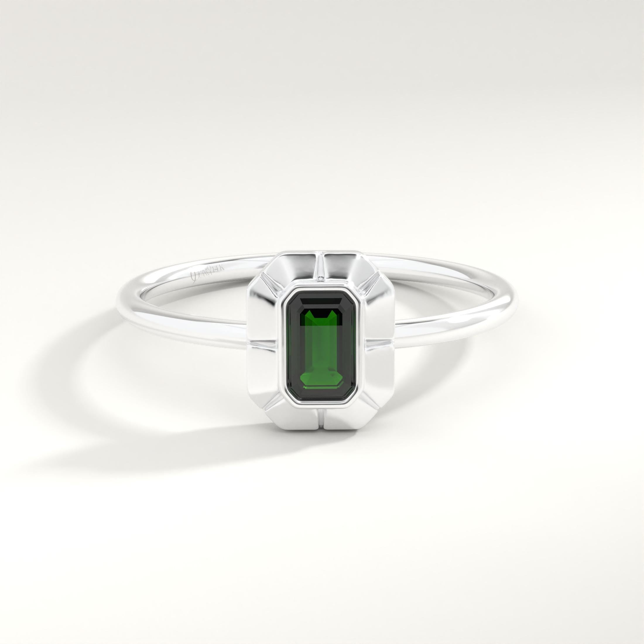 Bezel Emerald Cut Ring – 14K Solid Gold Art Deco Birthstone Ring 💚✨
Elegant and modern, this bezel-set emerald cut ring blends vintage Art Deco charm with contemporary simplicity. The sleek rectangular emerald symbolizes rebirth and love, making it a timeless piece for everyday wear or special occasions.
