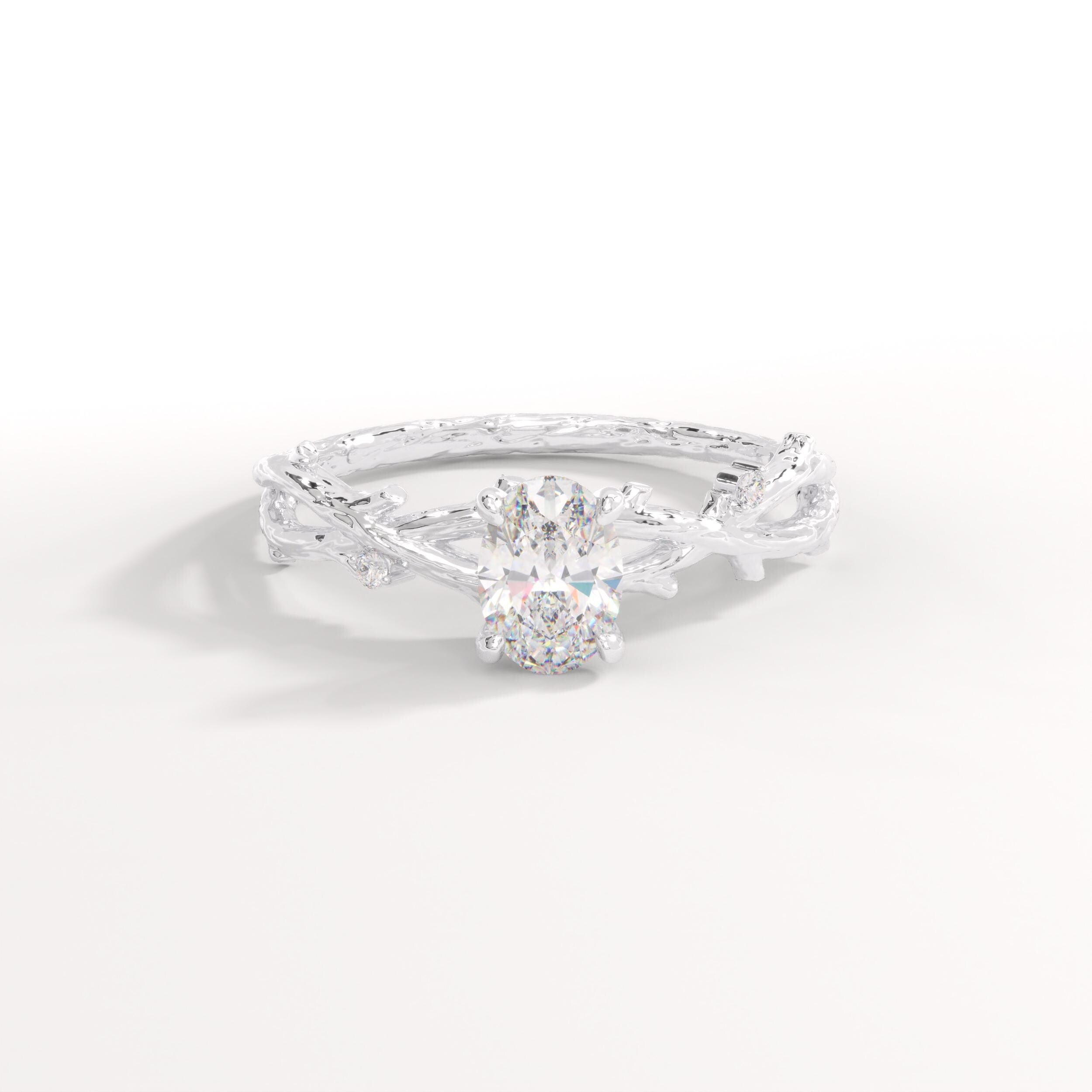 🌿 Oval Diamond Engagement Ring | 14K Solid Gold Leaf & Floral Wedding Ring – Nature Inspired Art Deco Design
This Oval Diamond Leaf Engagement Ring is a beautiful tribute to nature, symbolizing growth, love, and new beginnings. Designed with delicate ivy leaf and branch details, this handcrafted ring blends Art Deco elegance with an organic floral touch—perfect for women who love meaningful, nature-inspired jewelry.