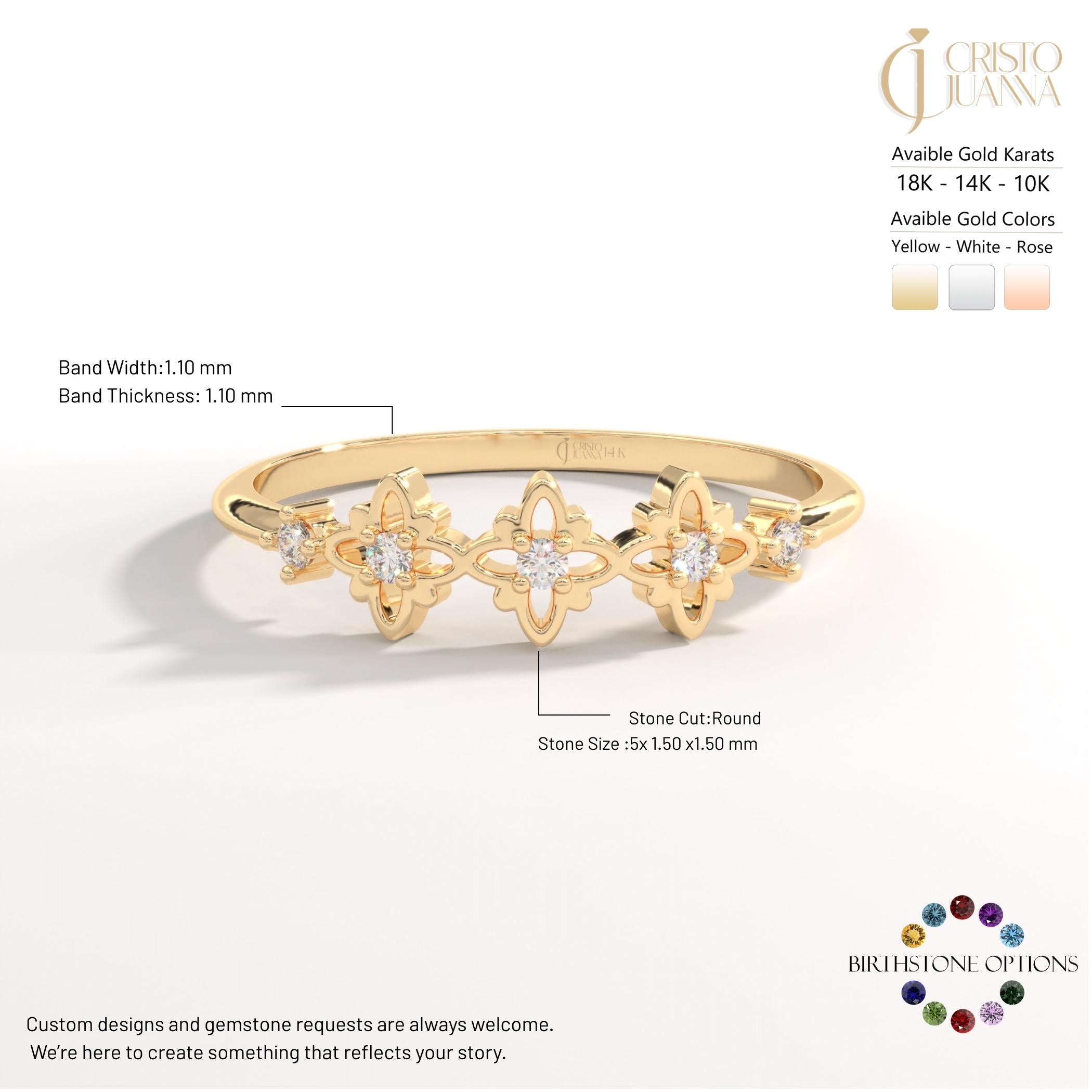 ✝️ Rosary Cross Diamond Ring | 14K Solid Gold Tiny Moissanite Band
Minimal yet deeply meaningful, this Rosary Cross Diamond Ring blends spiritual symbolism with modern elegance. Featuring scattered tiny stones arranged in a delicate cross motif and subtle clover-inspired details, this handcrafted ring is designed for everyday wear and timeless devotion.