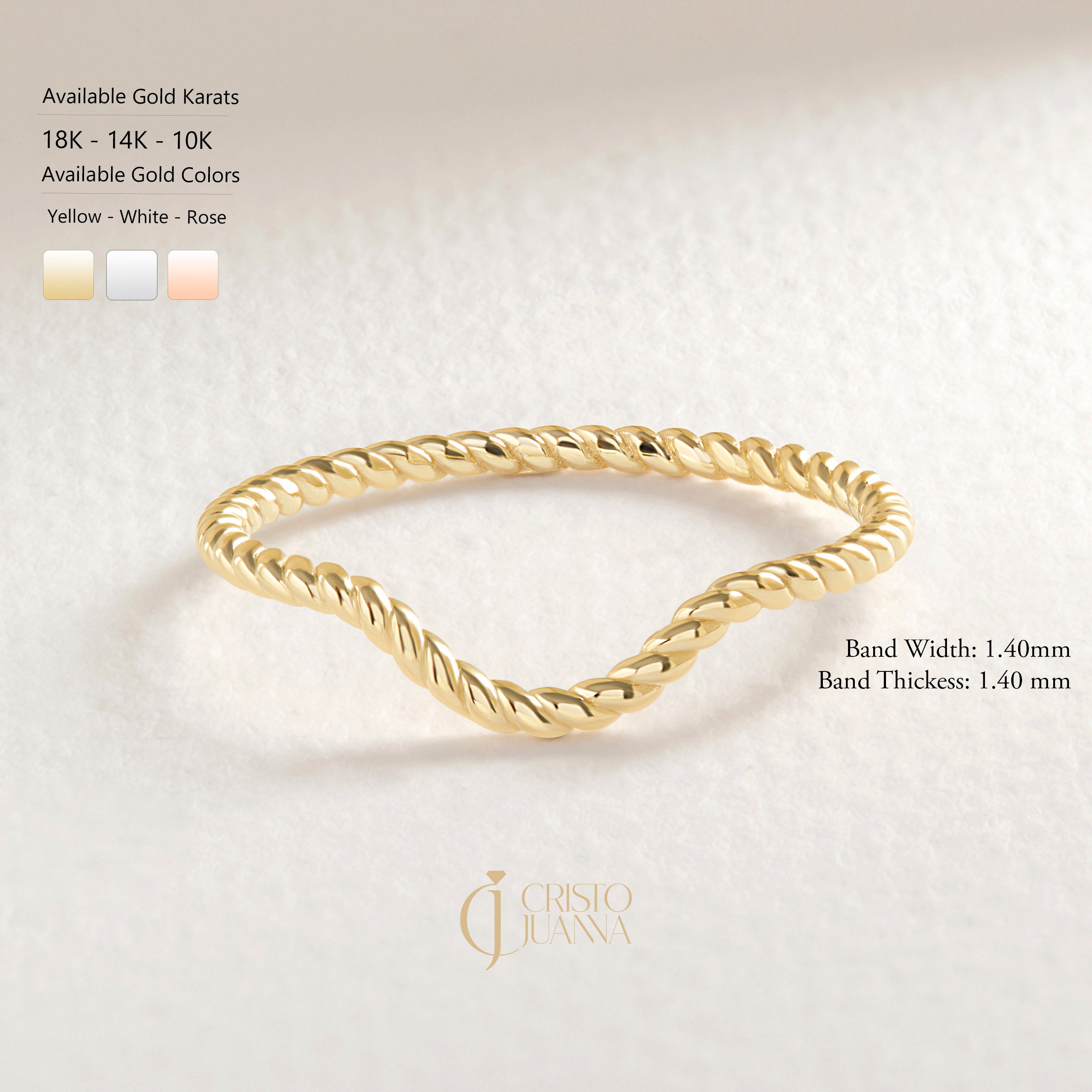 💍 V-Shaped Chevron Wedding Band – 14K Solid Gold

This elegant V-shaped ring features a smooth polished band with a subtle wave silhouette, creating a modern chevron look that pairs beautifully with engagement rings. Its curved wishbone shape makes it perfect for nesting, stacking, or wearing alone as a delicate everyday gold band. ✨