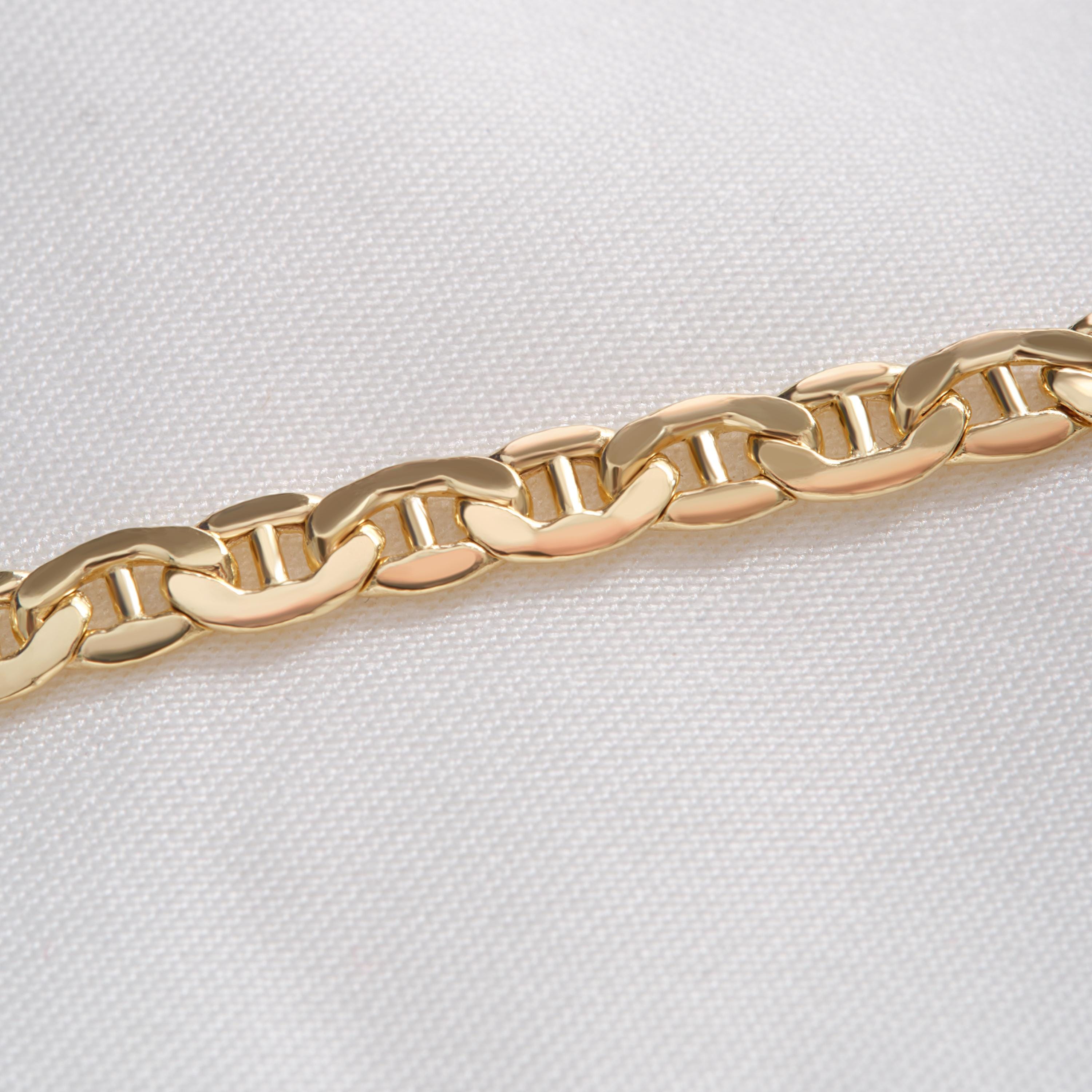 Anchor Chain Necklace — 14K Solid Yellow Gold Mariner Chain 💛⚓
A timeless essential, this flat anchor chain necklace is crafted from genuine 14K solid gold for everyday elegance and strength. Its 3.5 mm width creates the perfect balance between minimal and statement, making it ideal for layering or wearing solo. A refined design that speaks of sophistication, style, and confidence.