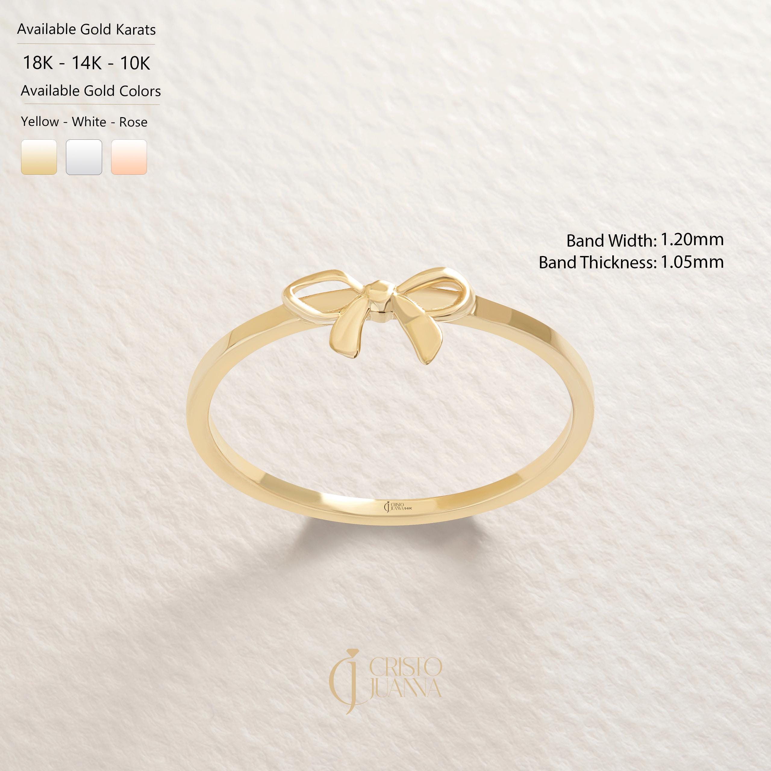 Ribbon Bow 14K Solid Gold Ring – Dainty Bowtie Stacking Ring for Women 🎀✨
Sweet, feminine, and full of charm — this Ribbon Bow Ring is the perfect symbol of elegance and connection. Handcrafted from solid 14K gold, the delicate bowknot design makes it a timeless choice for stacking, gifting, or celebrating your closest bonds.