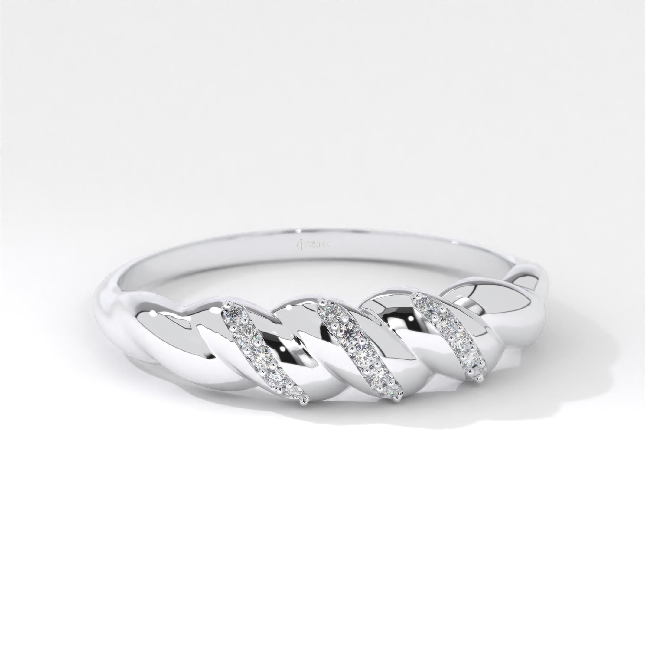 Croissant Dome Cluster Diamond Statement Ring 💛🥐
Bold, luxurious, and full of charm — this Croissant Dome Ring is a stunning fusion of French elegance and contemporary edge. With its twisted rope dome design and a sparkling cluster of diamonds or moissanite, it’s the perfect chunky bold ring for women who want to make a statement.

Whether you're celebrating love, style, or yourself, this croissant promise ring brings timeless glow to every moment.