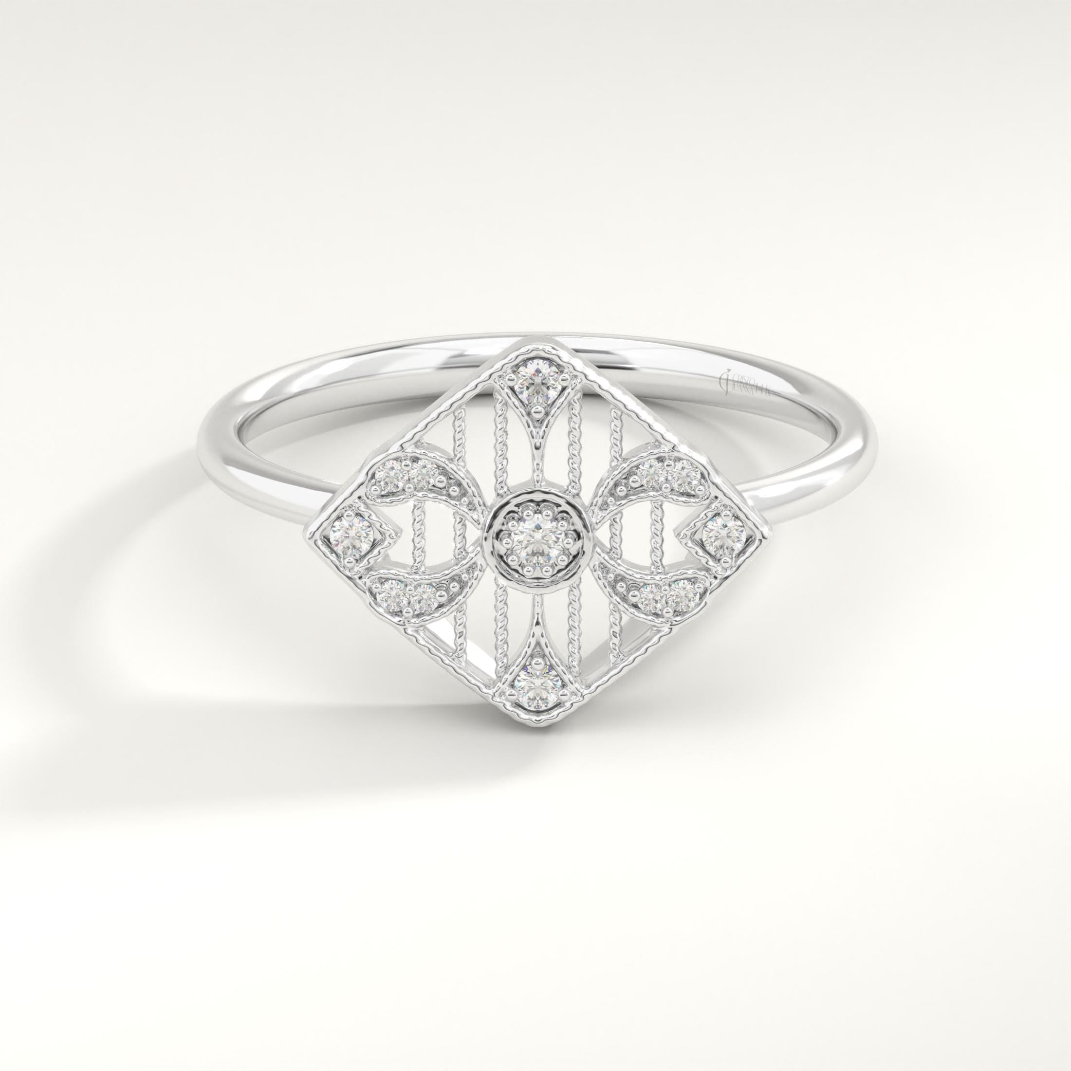 Rhombus Signet Ring – 14K Solid Gold Sun & Moon Open Band 💫✨
This Rhombus Signet Ring redefines modern minimalism with celestial charm. Designed in a unique geometric kite shape, it features delicate diamond accents that capture the balance of sun and moon energy — symbolizing harmony, transformation, and inner strength.