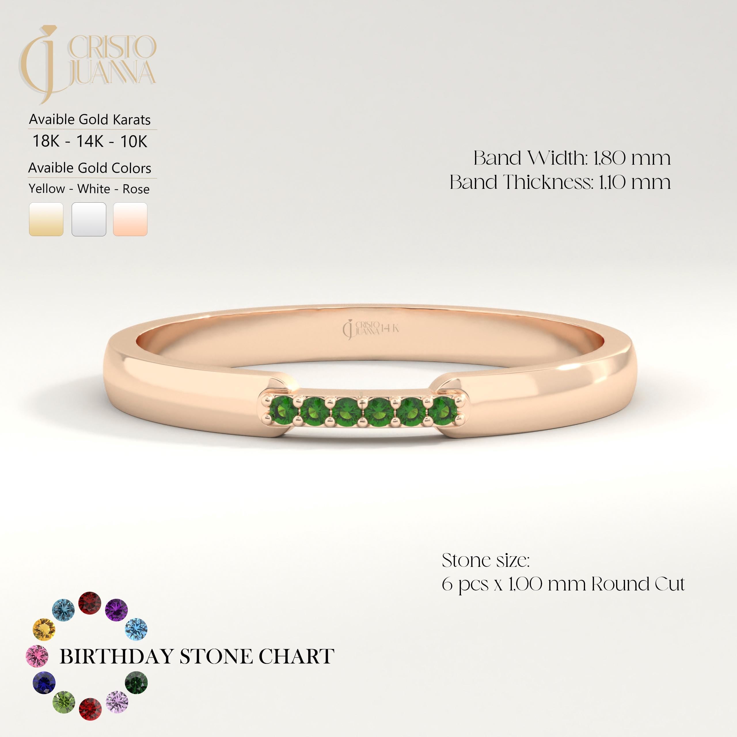 Dainty Emerald Band Ring – 14K Solid Gold 💚✨
A timeless emerald pavé ring that shines with subtle elegance. Its fine band and vivid green stones make it perfect for stacking or wearing solo — a beautiful birthstone piece for everyday sparkle. 🌿