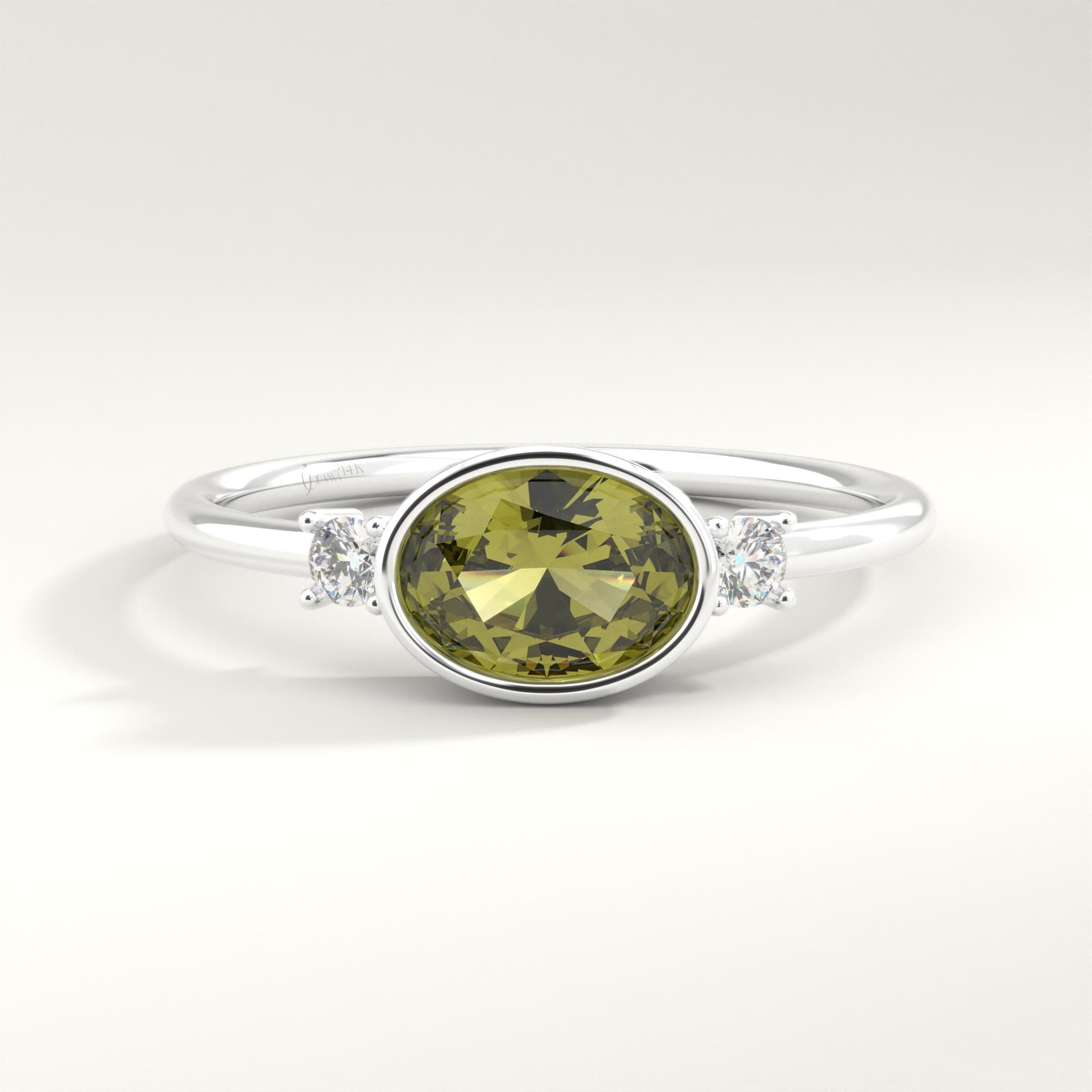 14K Gold Peridot Ring – Oval Green Birthstone Wedding Band 💚✨

Celebrate summer love and timeless beauty with this handcrafted gold peridot ring, featuring a bezel-set oval birthstone ring and sparkling side diamonds. Whether worn as a green wedding ring, anniversary gift, or summer engagement piece, this elegant design radiates grace and color.