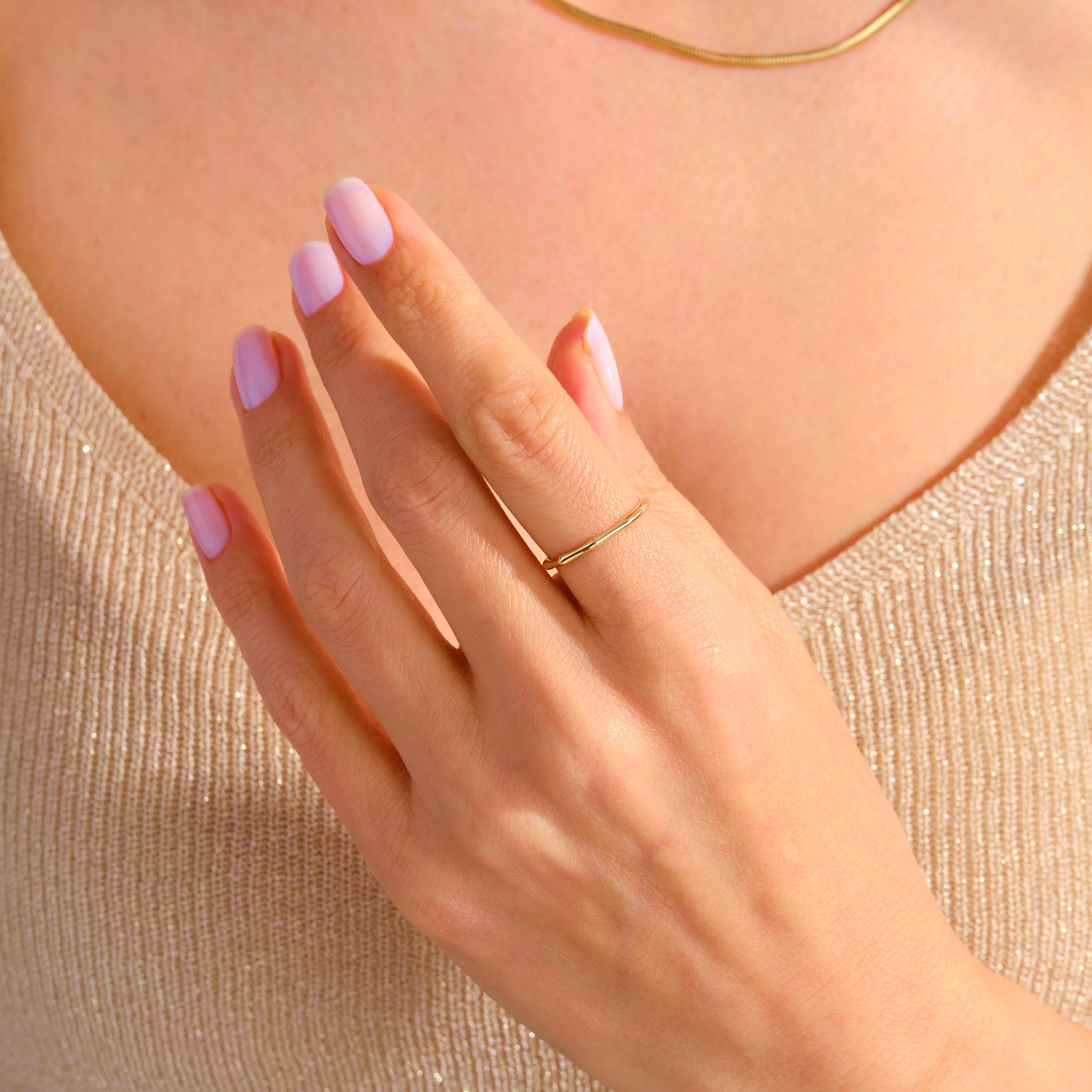 Elegant and nature-inspired bamboo ring gold 14K design, perfect for stacking or gifting. This gold stackable ring features a delicate texture, making it a stylish dainty boho ring 10K option. A true designer bamboo ring ideal as a summer jewelry gift or thoughtful ring gift for her. Choose a custom engraved ring for a unique touch. Our bamboo band ring 18K is a handcraft ring gold piece made with care. A meaningful personalized present for her as a birthday or her promise ring.