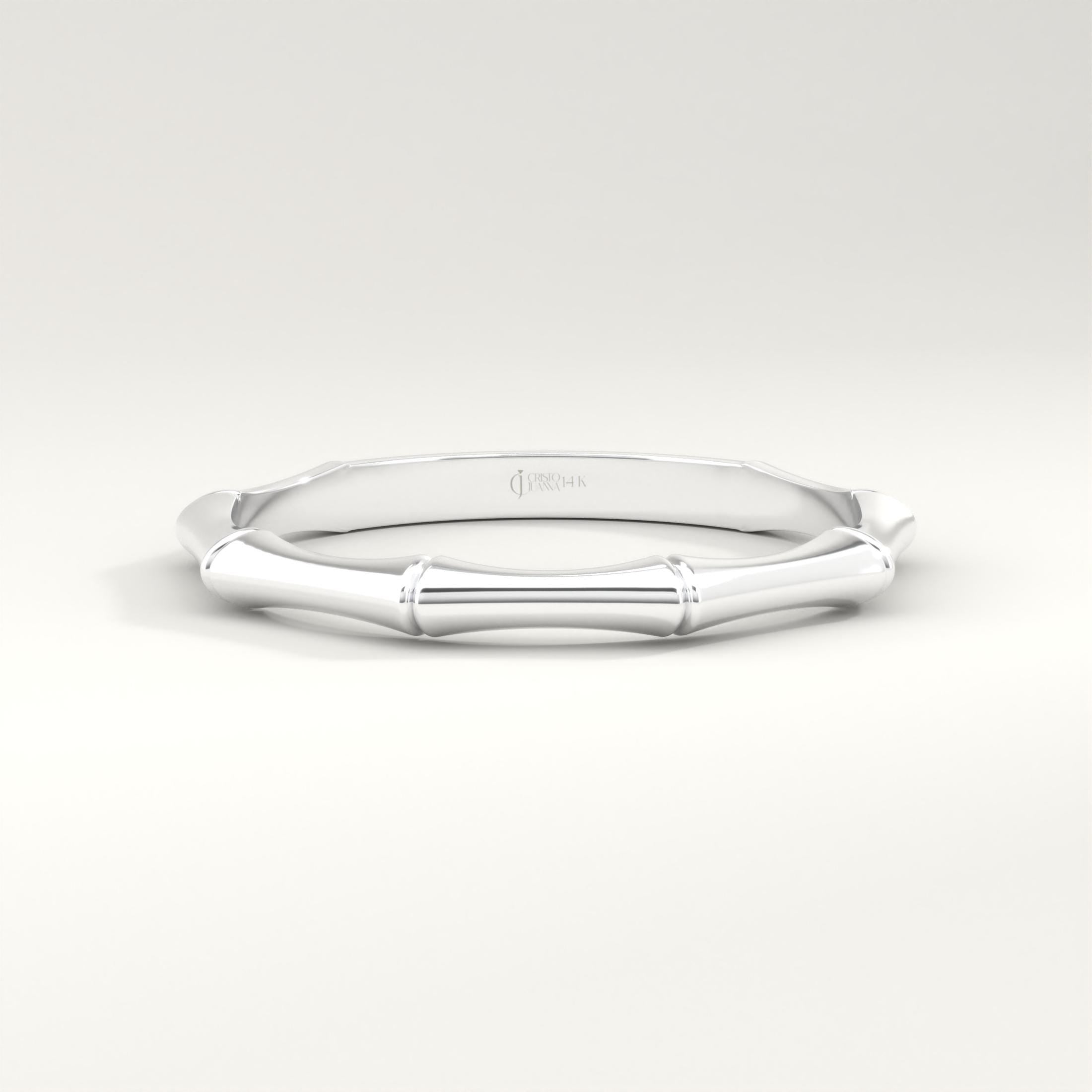 Elegant and nature-inspired bamboo ring gold 14K design, perfect for stacking or gifting. This gold stackable ring features a delicate texture, making it a stylish dainty boho ring 10K option. A true designer bamboo ring ideal as a summer jewelry gift or thoughtful ring gift for her. Choose a custom engraved ring for a unique touch. Our bamboo band ring 18K is a handcraft ring gold piece made with care. A meaningful personalized present for her as a birthday or her promise ring.