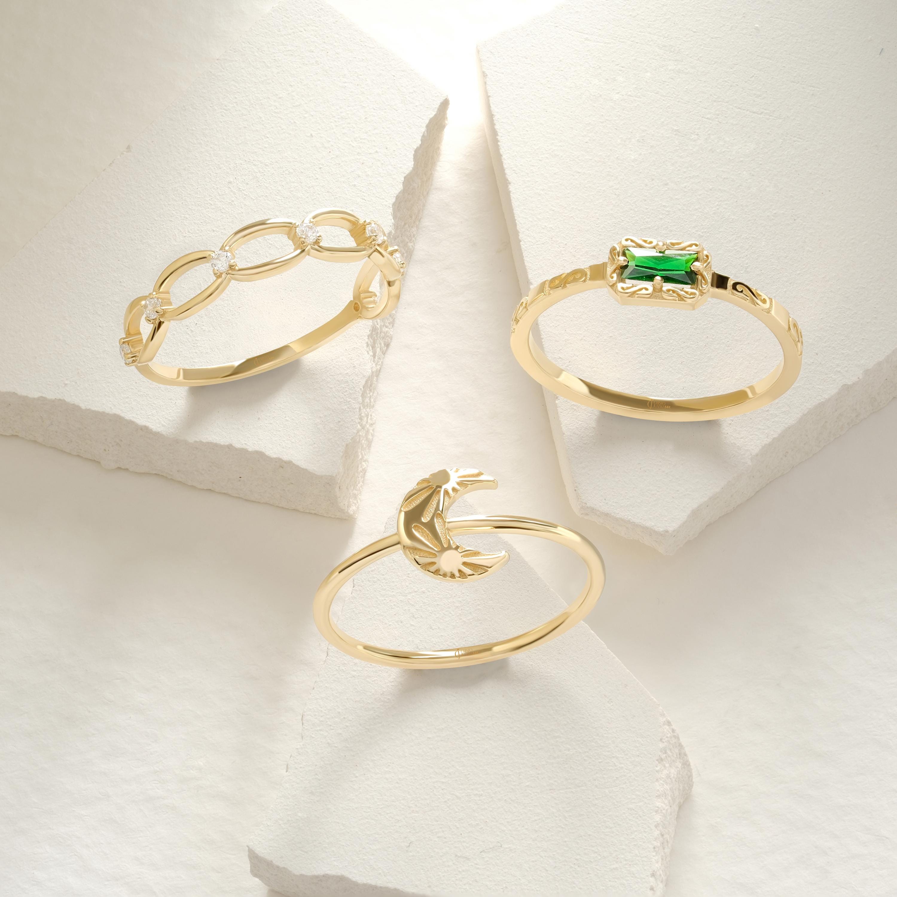 Bold yet delicate, this open chain link ring blends modern edge with timeless grace. Featuring a chain diamond band and dainty stacking ring style, it shines on any pointer finger ring or thumb pinky ring. Crafted in tiny small round 18k with moissanite multilink brilliance, it becomes a lovely chain ring for everyday elegance.