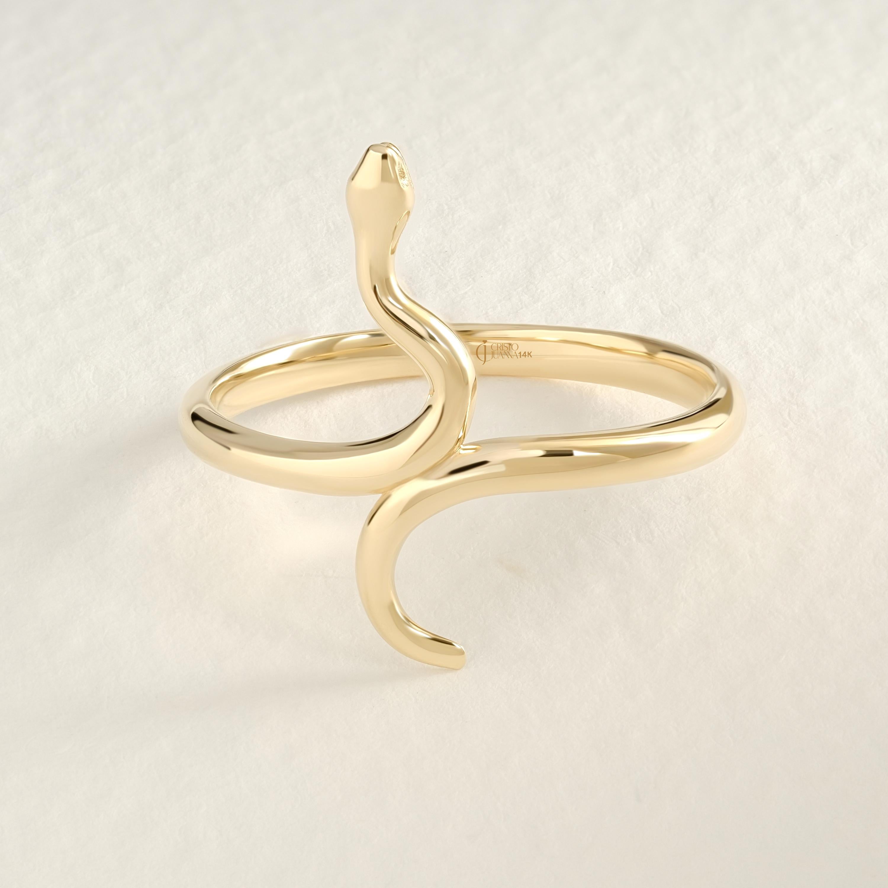 🐍 Snake Ring 14K Solid Gold – Minimalist Serpent Stackable Ring for Women

Add a touch of mystique and elegance to your jewelry collection with this stunning 14K solid gold snake ring. Designed for everyday wear, this minimalist serpent ring beautifully wraps around your finger with a delicate yet bold style. Perfect for stacking or wearing solo, it’s a unique piece that blends gothic charm with modern sophistication.