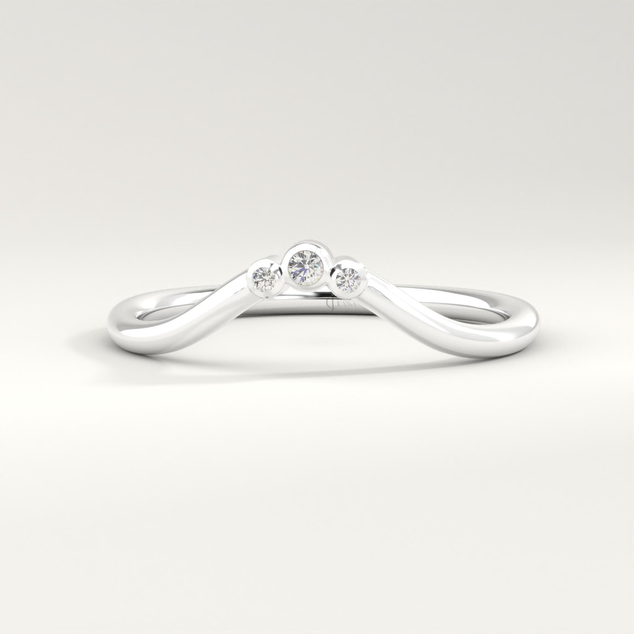 Diamond Chevron Swoop Ring – 10K / 14K / 18K Solid Gold V Band 💎✨
Elegant and modern, this swoop-shaped chevron ring features a trio of shimmering moissanite stones in a graceful V curve. Perfect as a curved wedding band, midi ring, or stacking favorite — this wave-inspired piece adds sparkle and style to any look 🌊💫