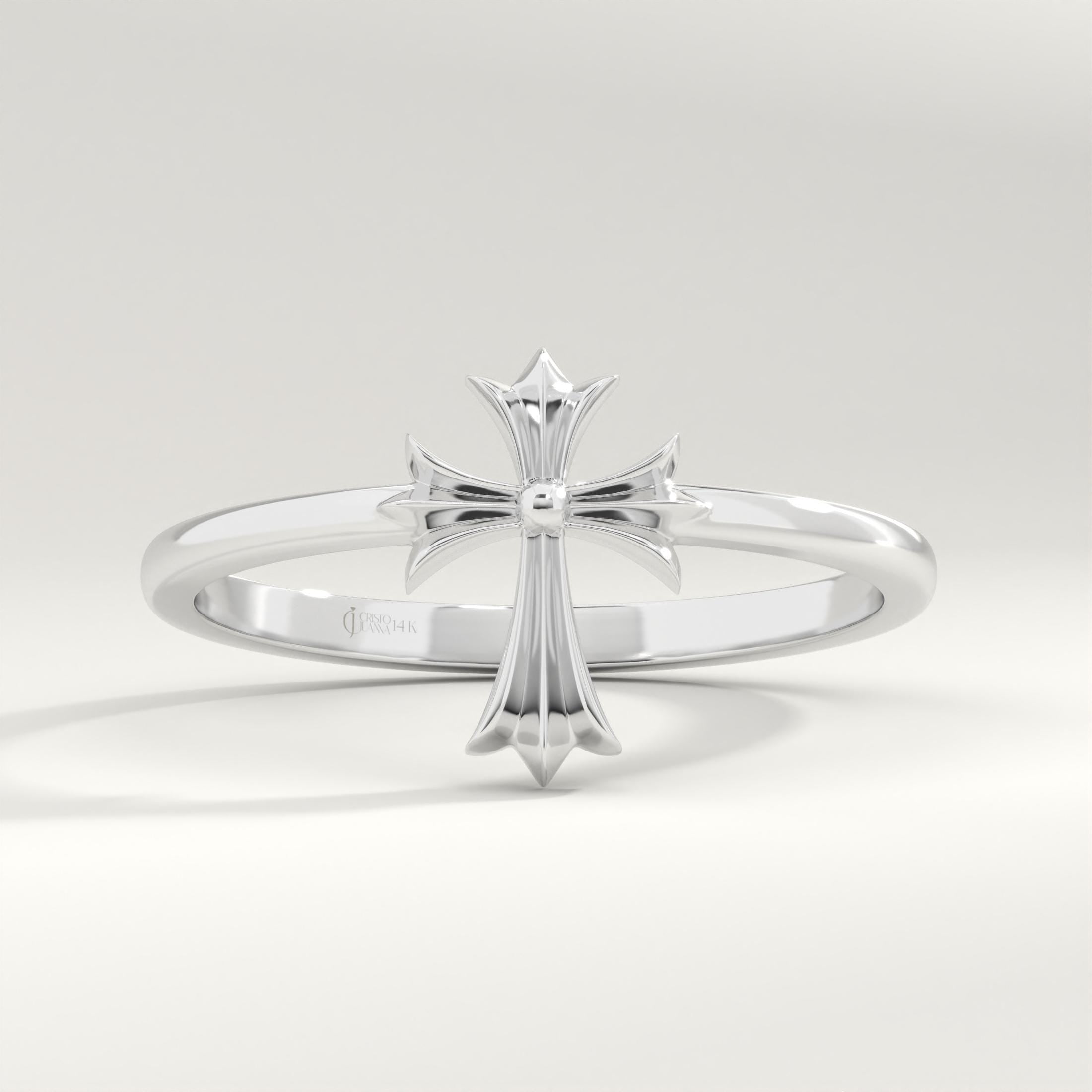 Rosary Cross Ring – 14K Solid Gold Vertical Faith Band 💛✝️
This dainty rosary-inspired cross ring is a graceful symbol of faith and devotion. Crafted in 14K solid gold, it's the perfect piece for everyday wear, religious milestones, or meaningful Christian gifts for women.