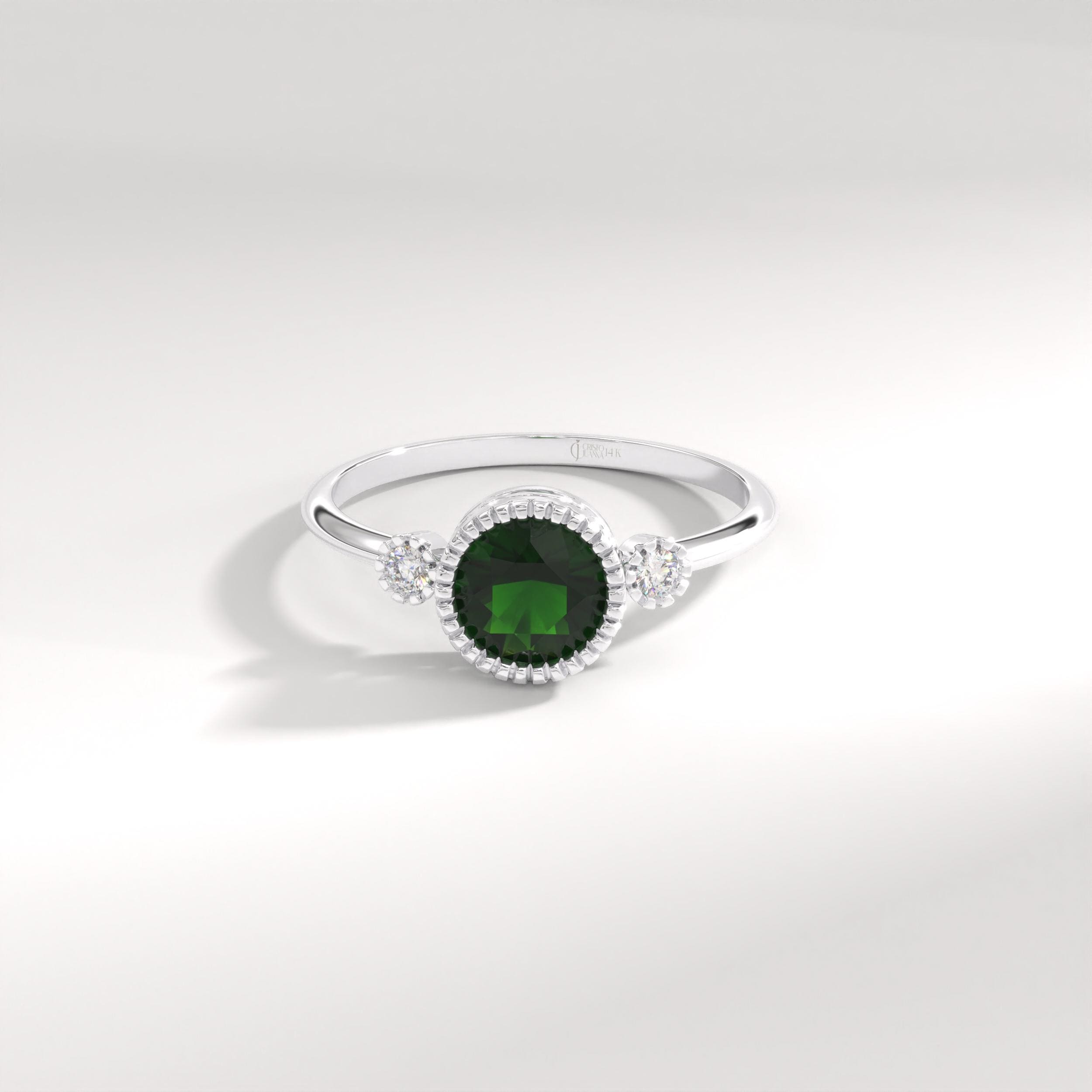 ✨ 14K Solid Gold Emerald Ring with Side Diamond Accents
Dainty Birthstone Ring with Tiny Moissanite Option – Vintage Inspired Green Gemstone Ring for Women

Celebrate timeless elegance with this vintage-inspired emerald ring, crafted in solid gold and designed to sparkle with delicate side stones. Its slim band and classic silhouette make it perfect for everyday wear or meaningful occasions.